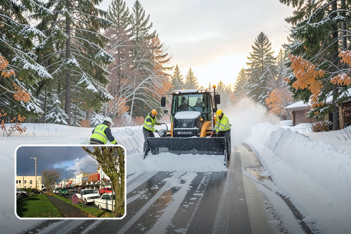 Paver Driveway Snow Removal in Arlington, Snohomish County, WA - Clears without chipping paver edges