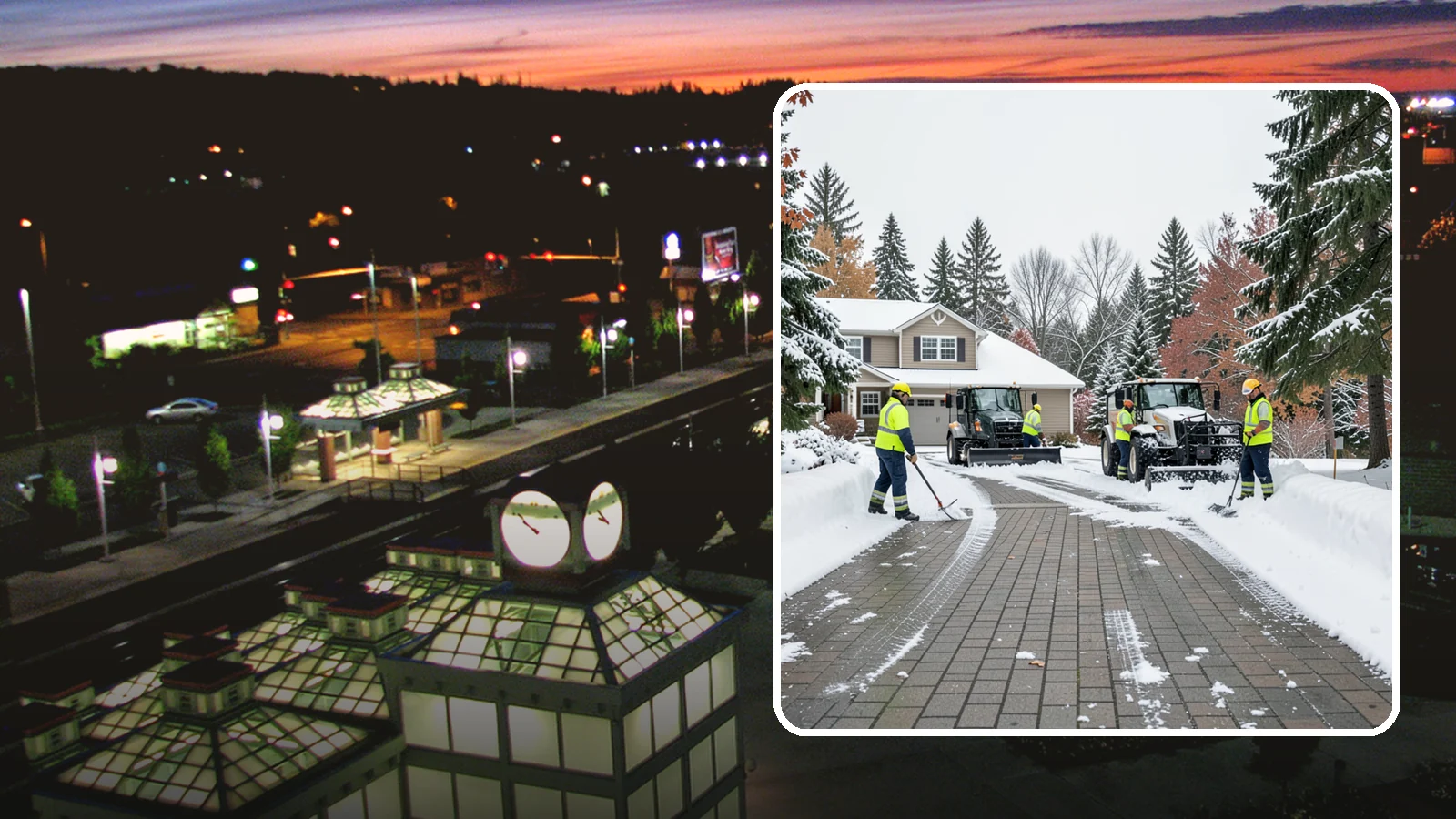 Paver Driveway Snow Removal in Auburn, King County, WA - We clear paver driveways without chipping the stones or disturbing the joints.