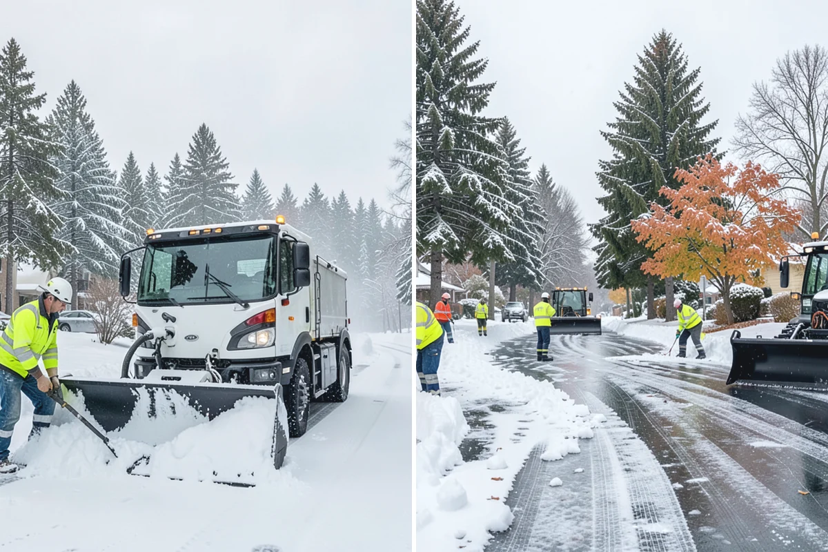 Paver Driveway Snow Removal in Auburn, King County, WA - We set equipment to glide over the paver surface