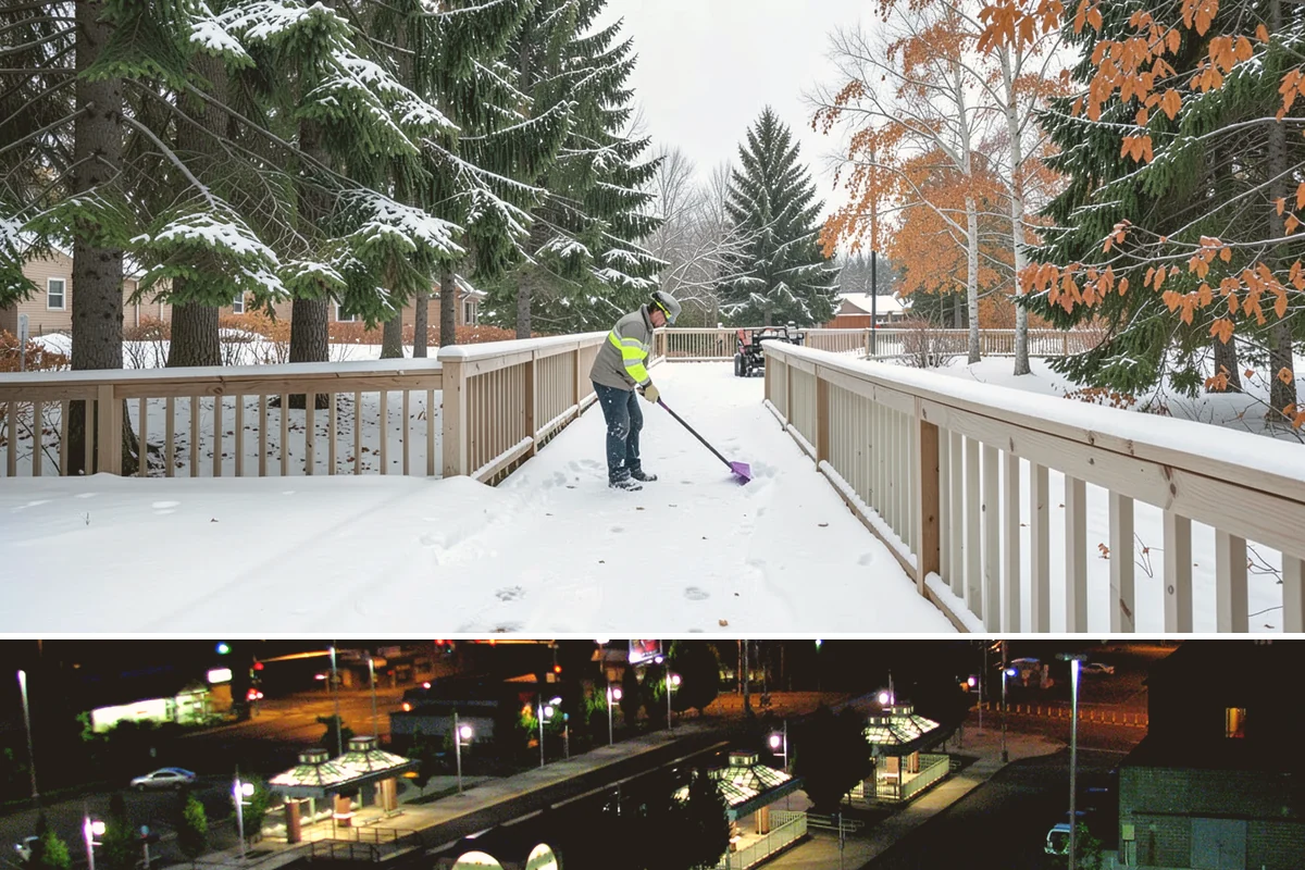 Paver Driveway Snow Removal in Auburn, King County, WA - Paver driveway service follows each snowfall through the winter months.