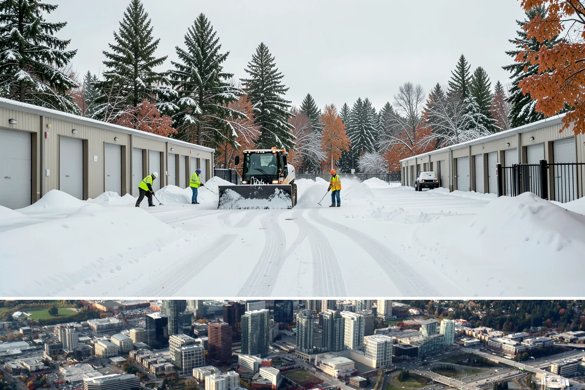 Paver Driveway Snow Removal in Bellevue, King County, WA - Paver driveway service follows each snowfall through the winter months.