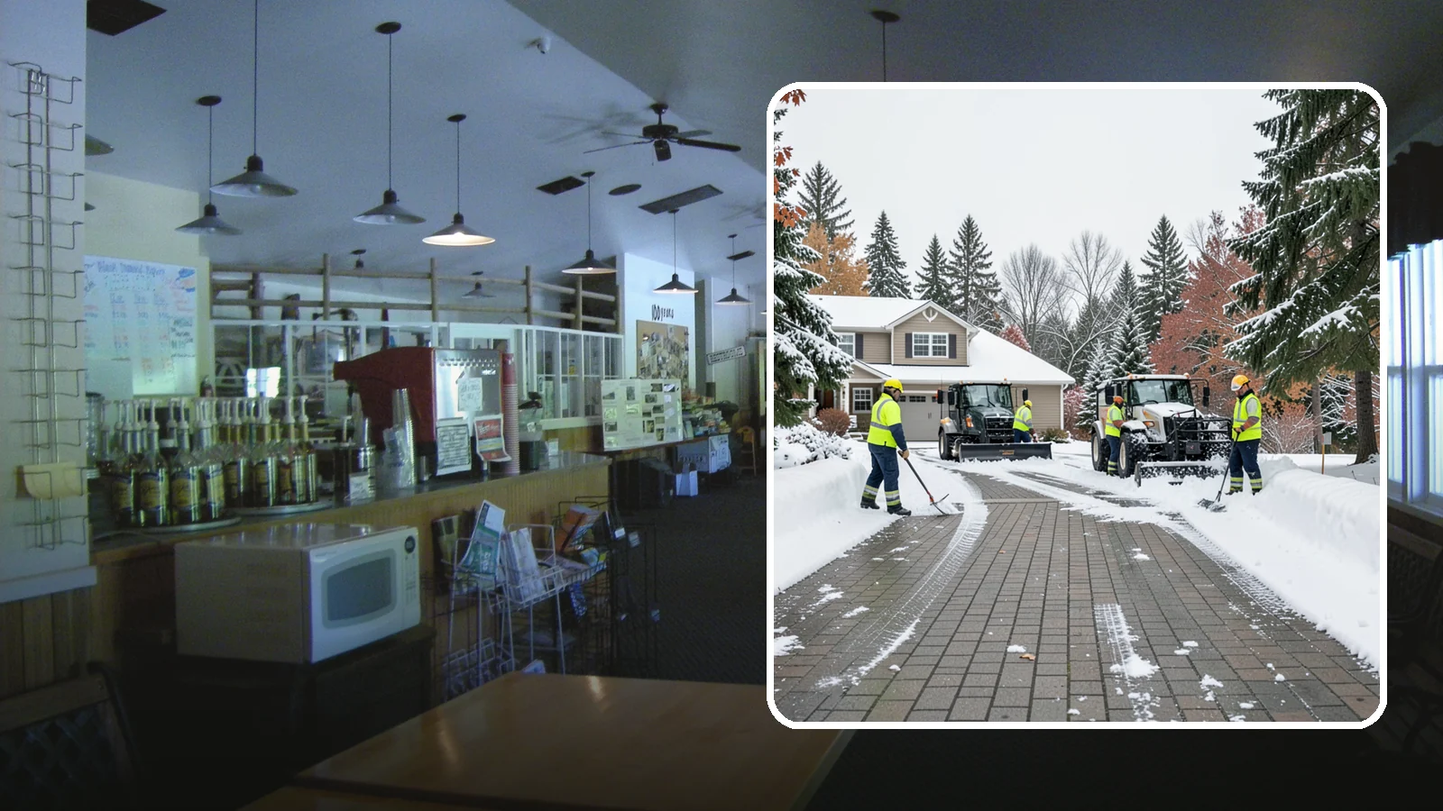 Paver Driveway Snow Removal in Black Diamond, King County, WA - We clear paver driveways without chipping the stones or disturbing the joints.