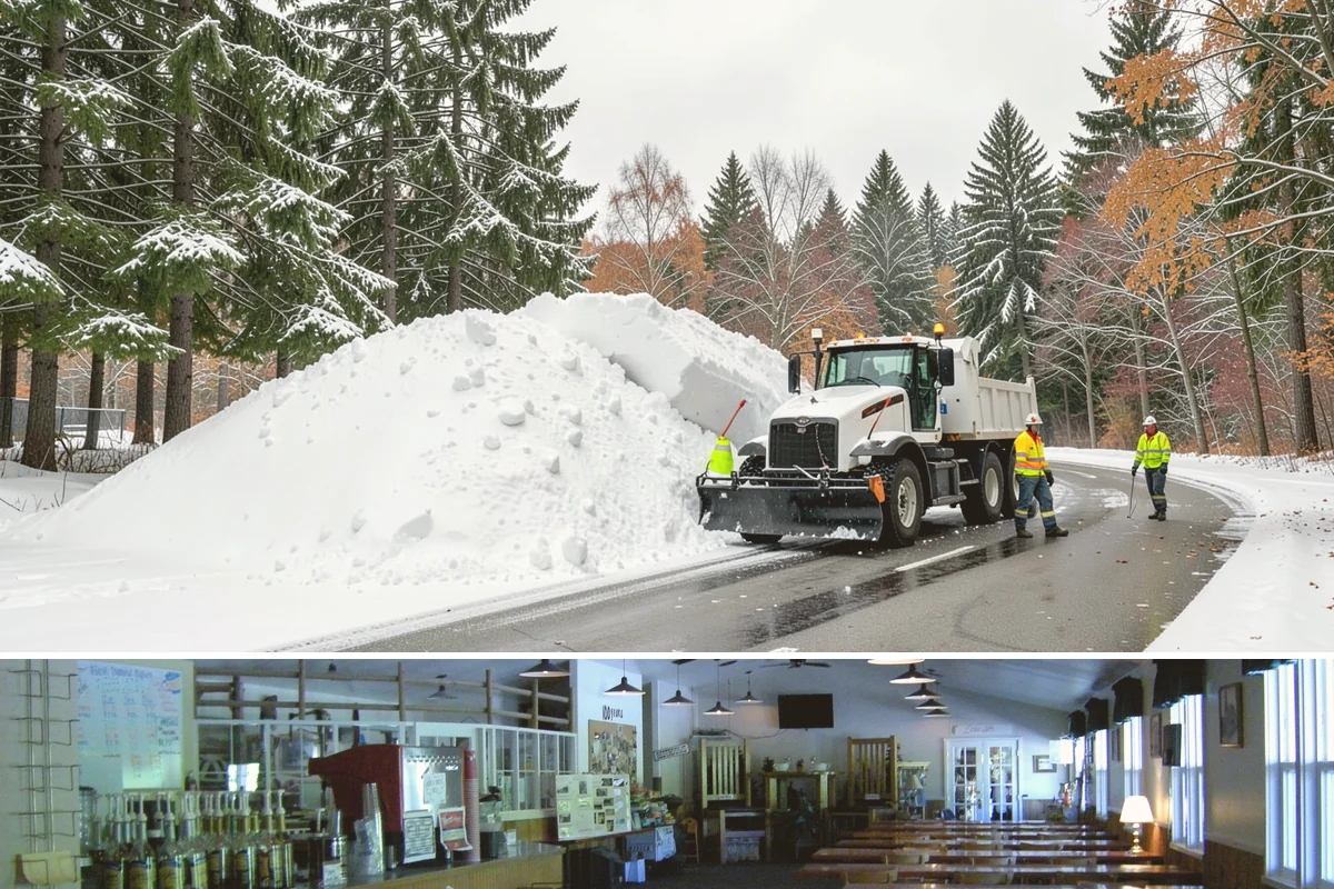 Paver Driveway Snow Removal in Black Diamond, King County, WA - Paver driveway service follows each snowfall through the winter months.