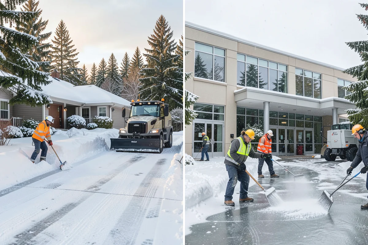 Paver Driveway Snow Removal in Bonney Lake, Pierce County, WA - We set equipment to glide over the paver surface