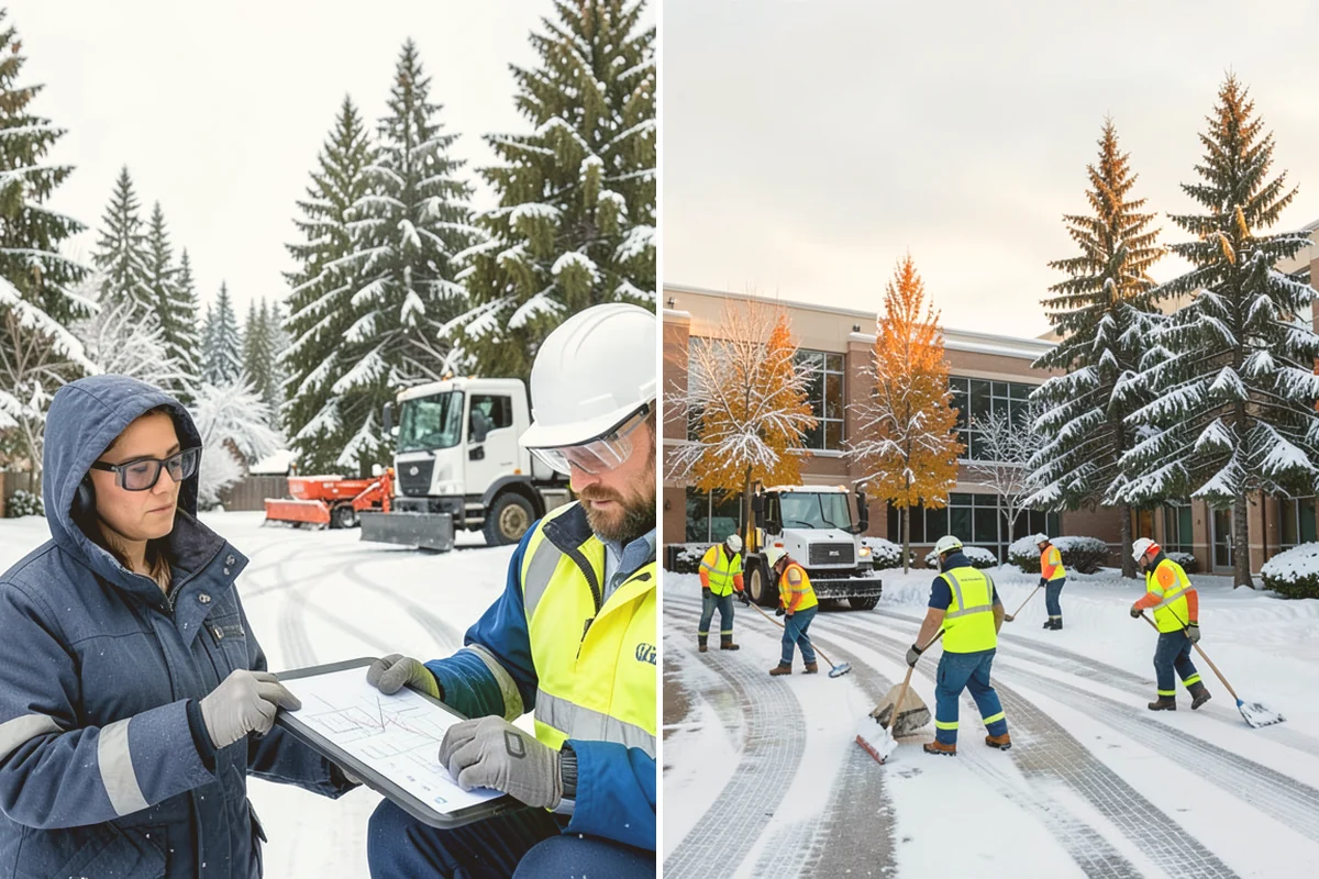 Paver Driveway Snow Removal in Brier, Snohomish County, WA - We set equipment to glide over the paver surface