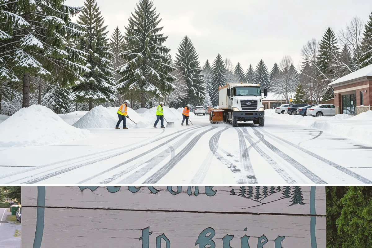 Paver Driveway Snow Removal in Brier, Snohomish County, WA - Paver driveway service follows each snowfall through the winter months.