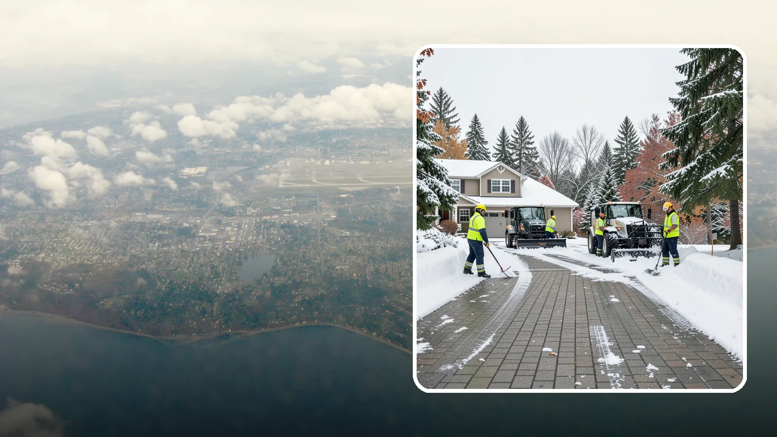 Paver Driveway Snow Removal in Burien, King County, WA - We clear paver driveways without chipping the stones or disturbing the joints.