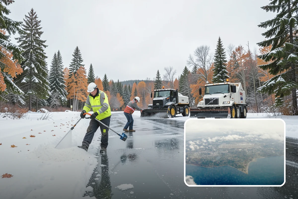 Paver Driveway Snow Removal in Burien, King County, WA - Clears without chipping paver edges