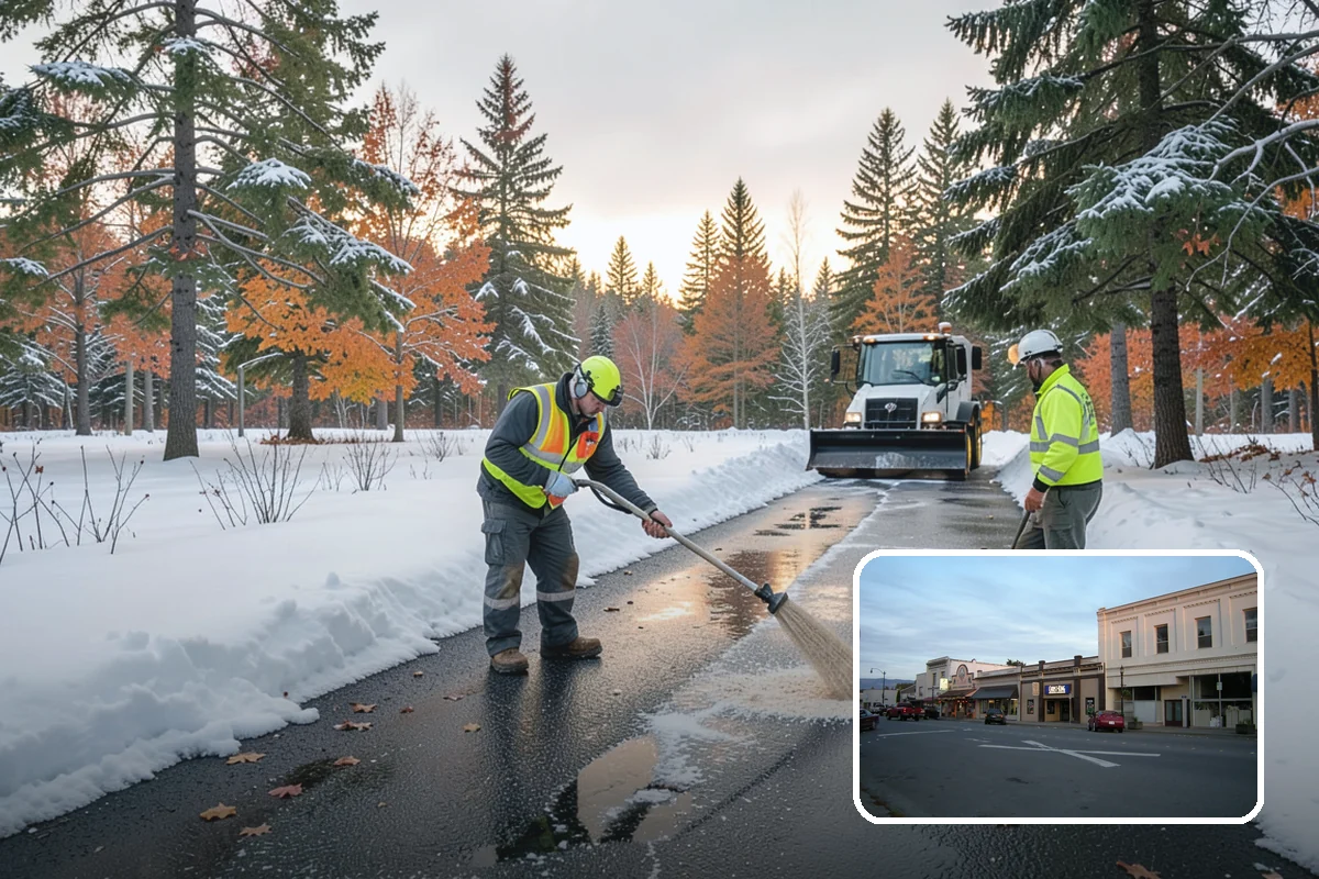 Paver Driveway Snow Removal in Burlington, Skagit County, WA - Clears without chipping paver edges