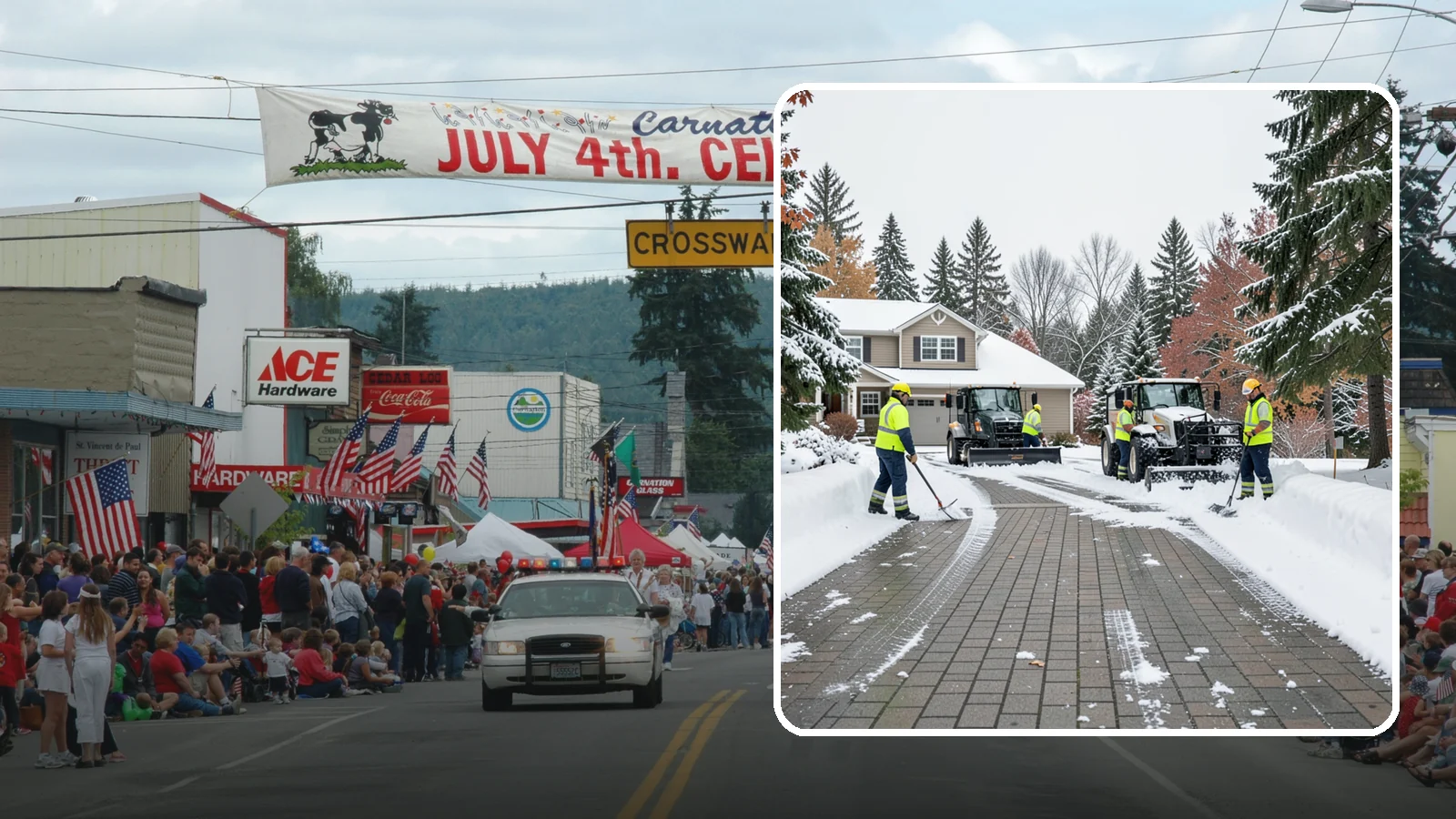 Paver Driveway Snow Removal in Carnation, King County, WA - We clear paver driveways without chipping the stones or disturbing the joints.