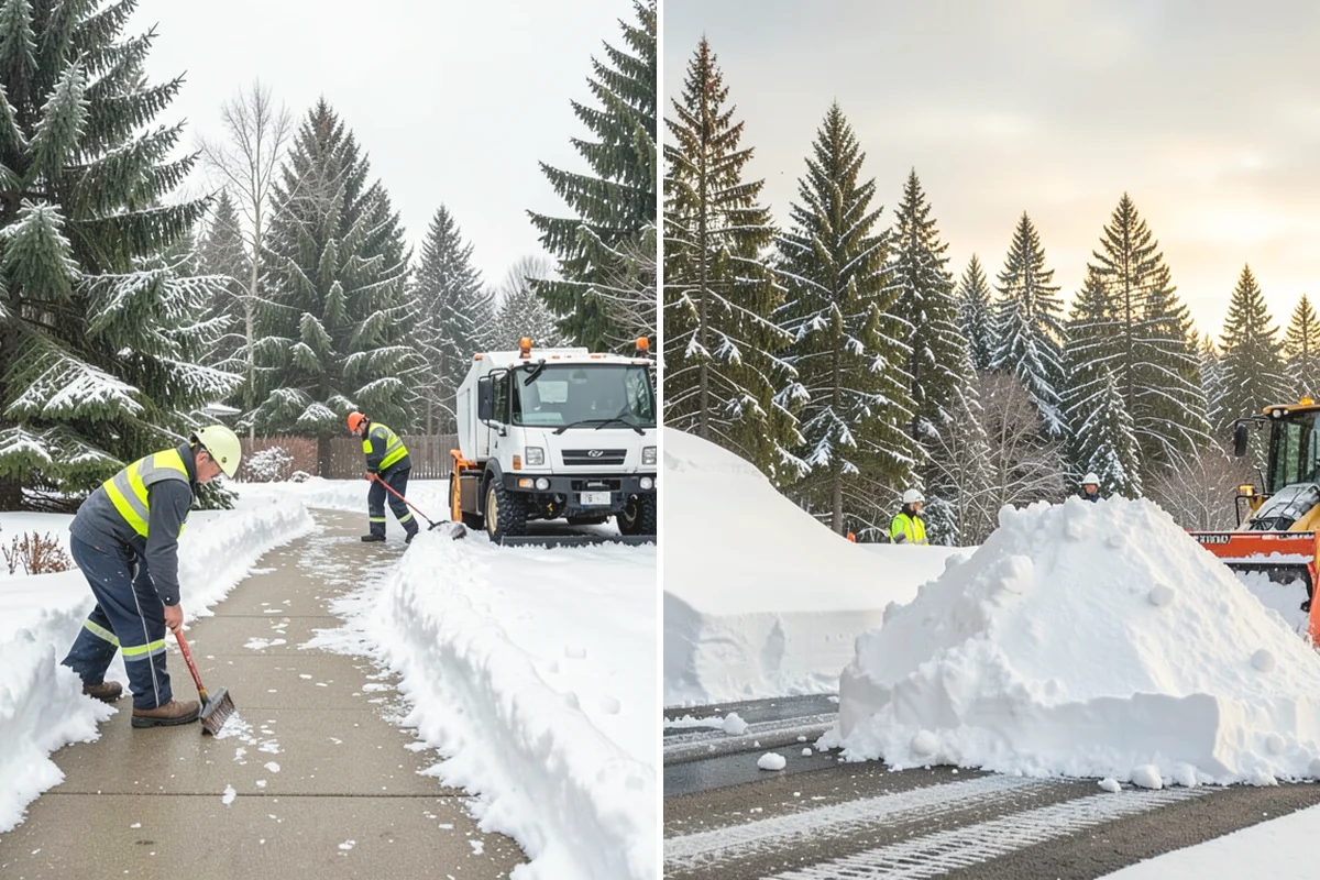 Paver Driveway Snow Removal in Carnation, King County, WA - We set equipment to glide over the paver surface