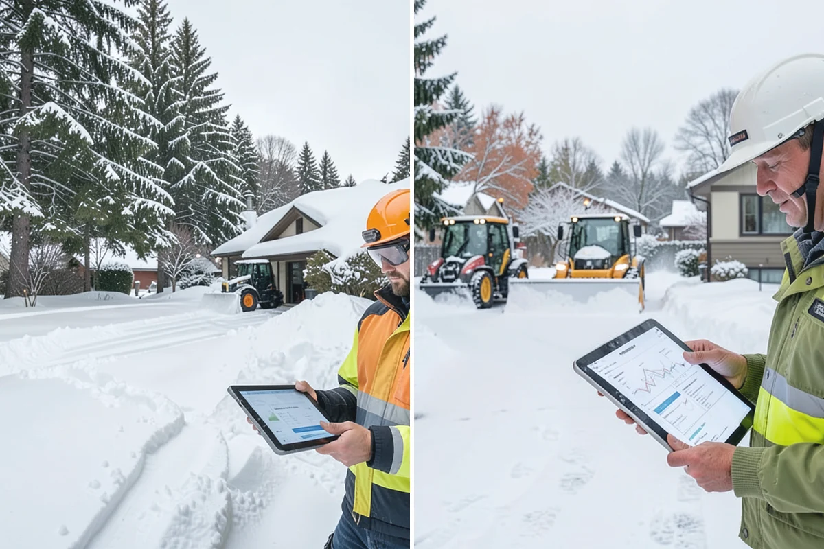 Paver Driveway Snow Removal in Darrington, Snohomish County, WA - We set equipment to glide over the paver surface