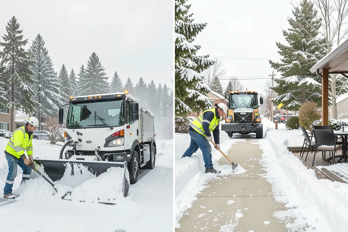 Paver Driveway Snow Removal in Duvall, King County, WA - We set equipment to glide over the paver surface