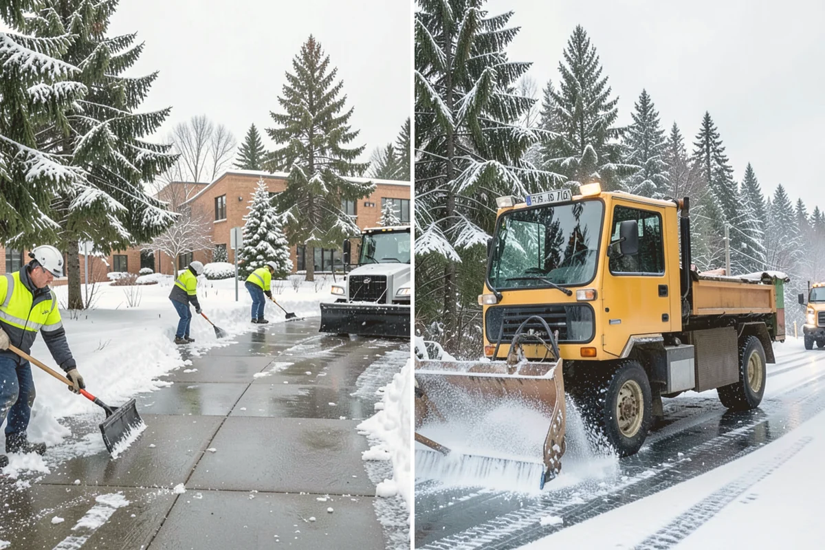 Paver Driveway Snow Removal in Eatonville, Pierce County, WA - We set equipment to glide over the paver surface
