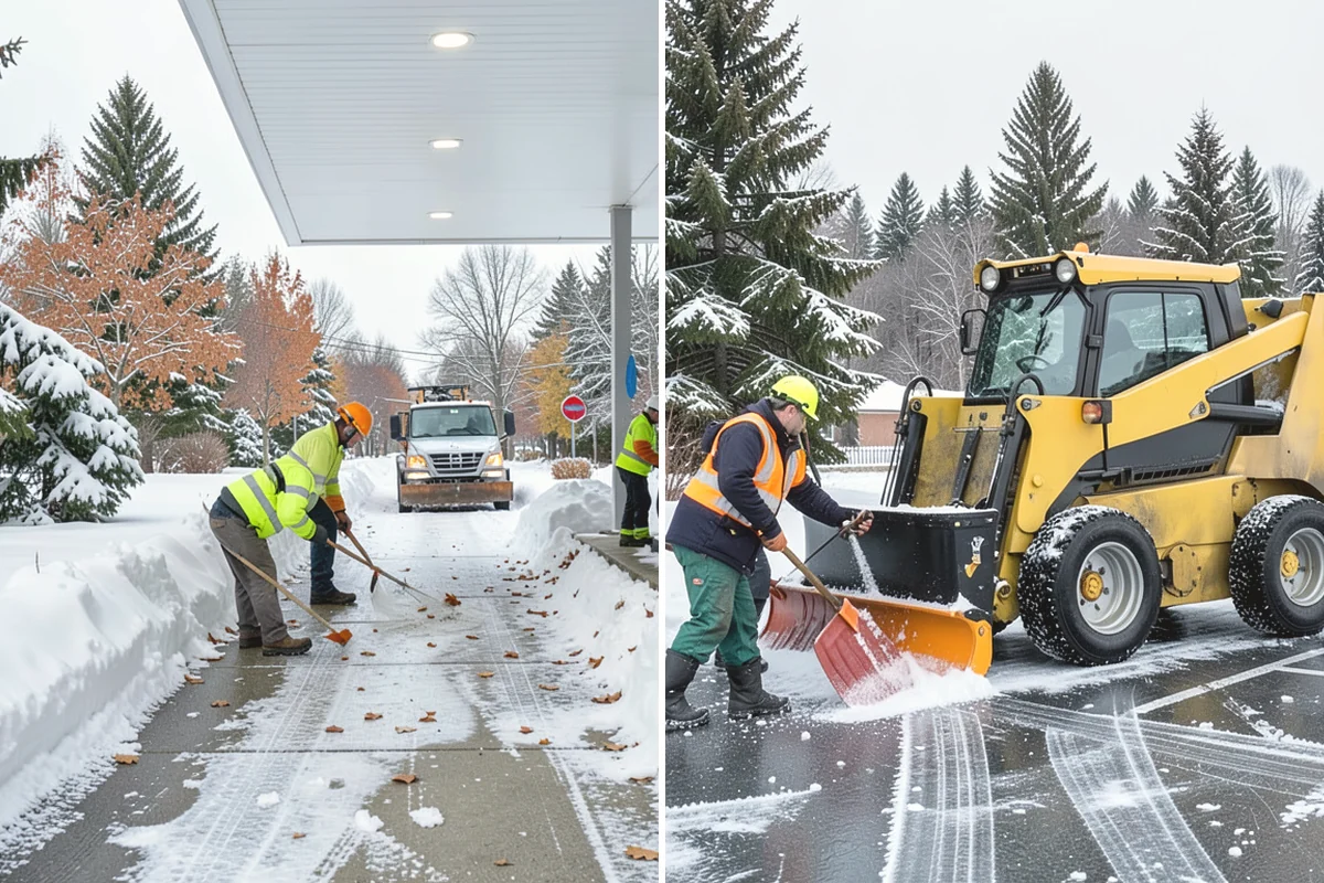 Paver Driveway Snow Removal in Edgewood, Pierce County, WA - We set equipment to glide over the paver surface