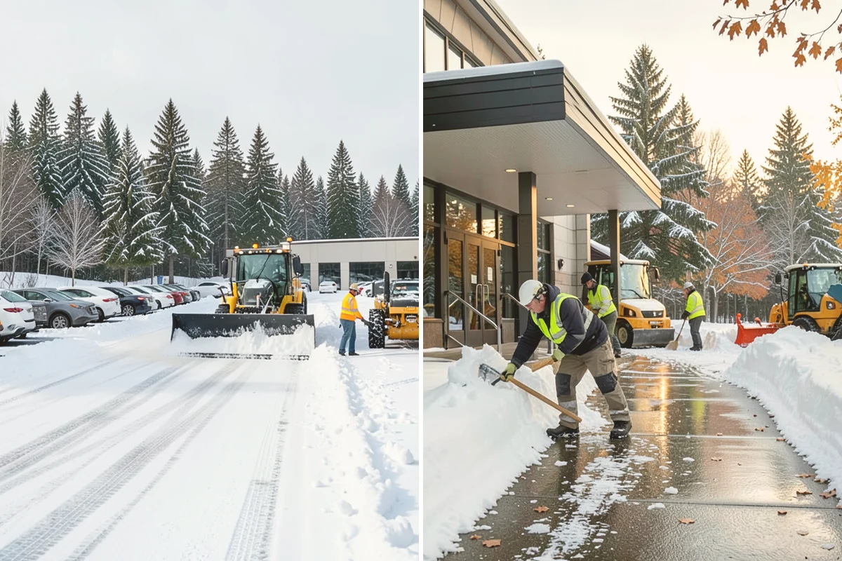 Paver Driveway Snow Removal in Edmonds, Snohomish County, WA - We set equipment to glide over the paver surface