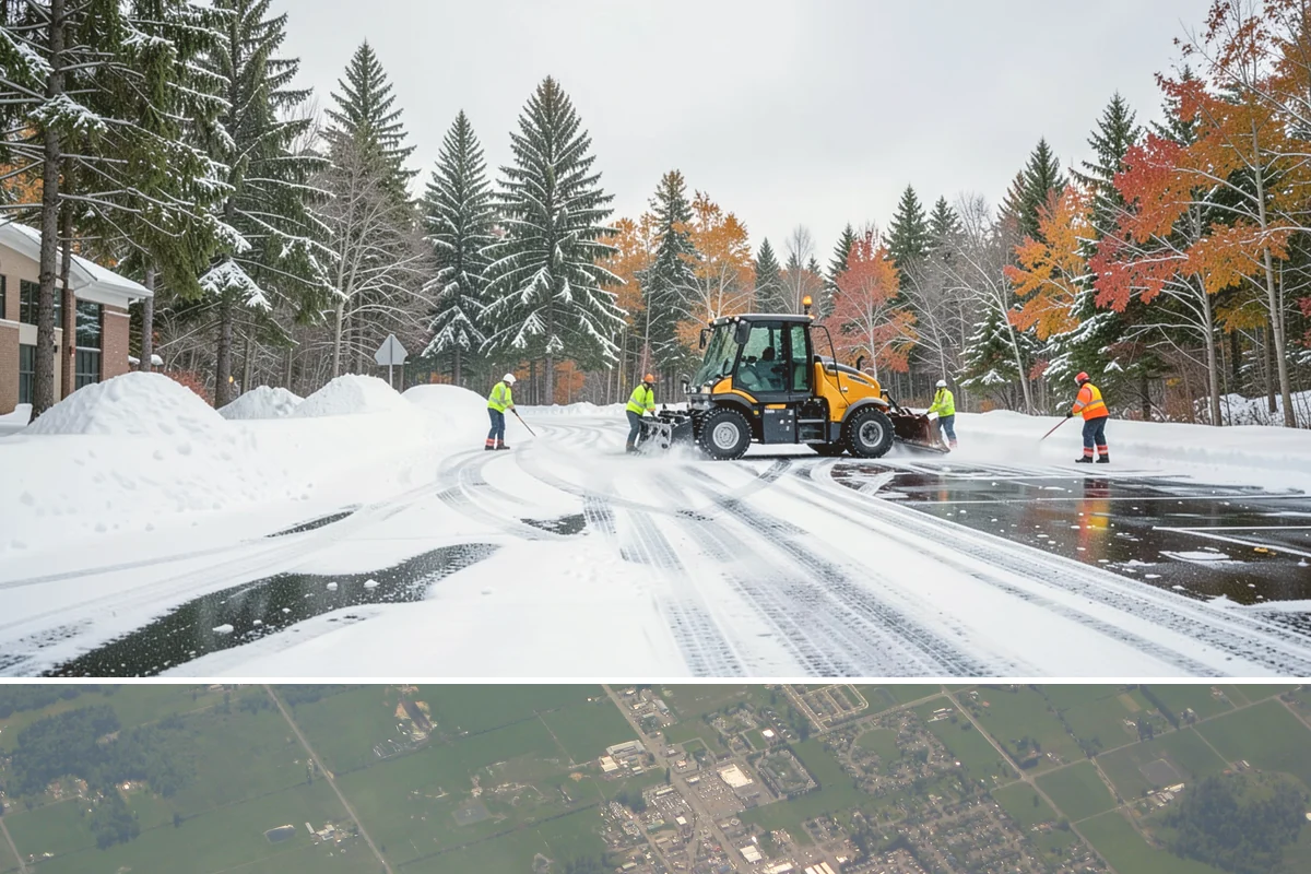 Paver Driveway Snow Removal in Enumclaw, King County, WA - Paver driveway service follows each snowfall through the winter months.