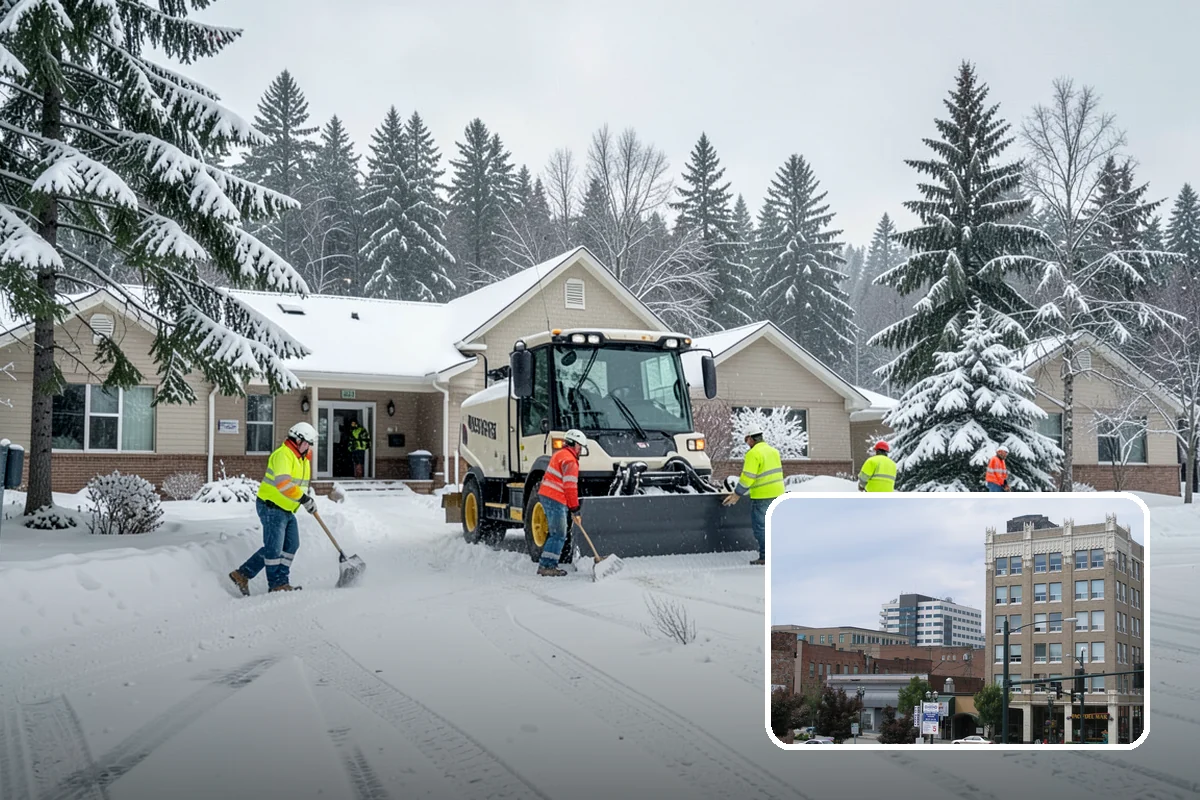 Paver Driveway Snow Removal in Everett, Snohomish County, WA - Clears without chipping paver edges