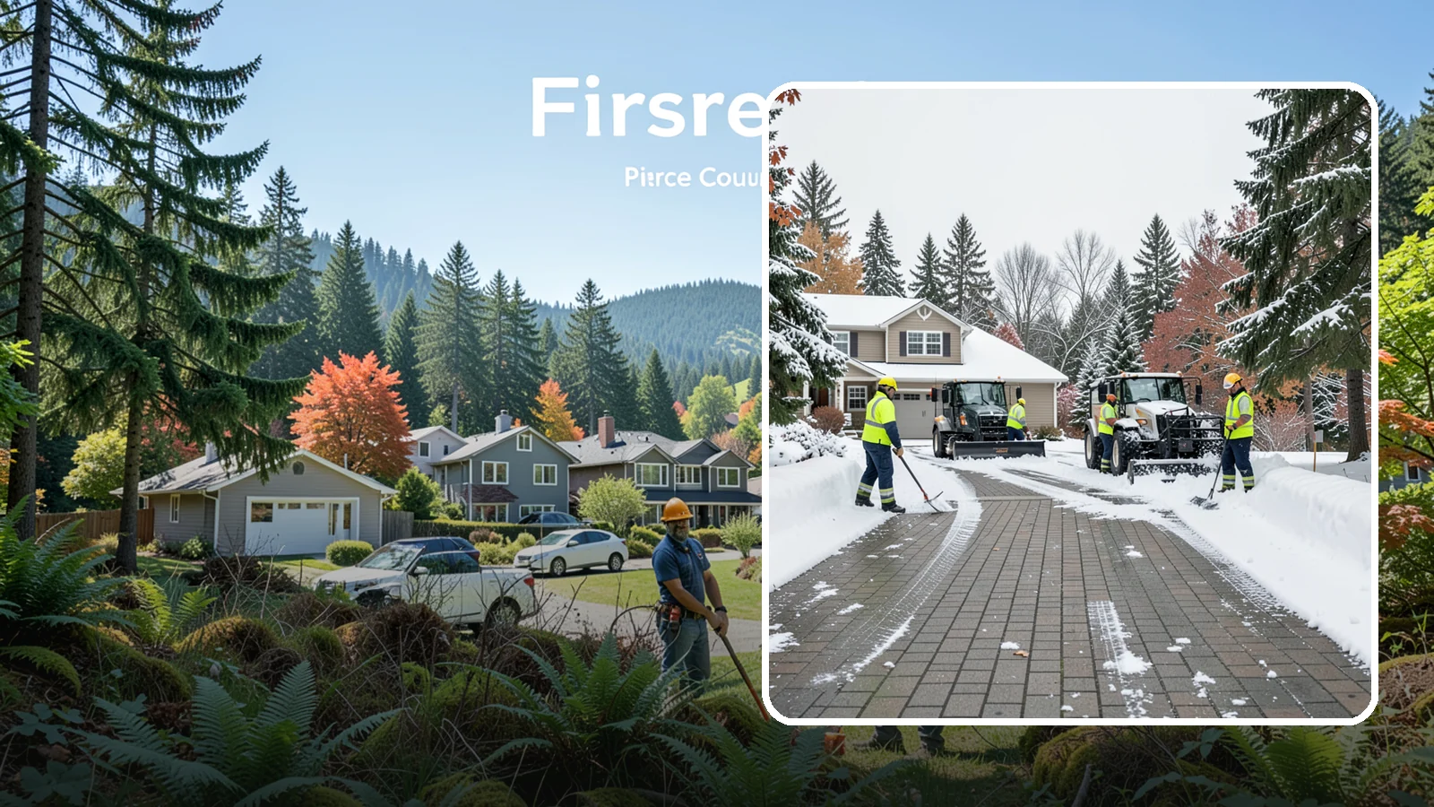 Paver Driveway Snow Removal in Fircrest, Pierce County, WA - We clear paver driveways without chipping the stones or disturbing the joints.