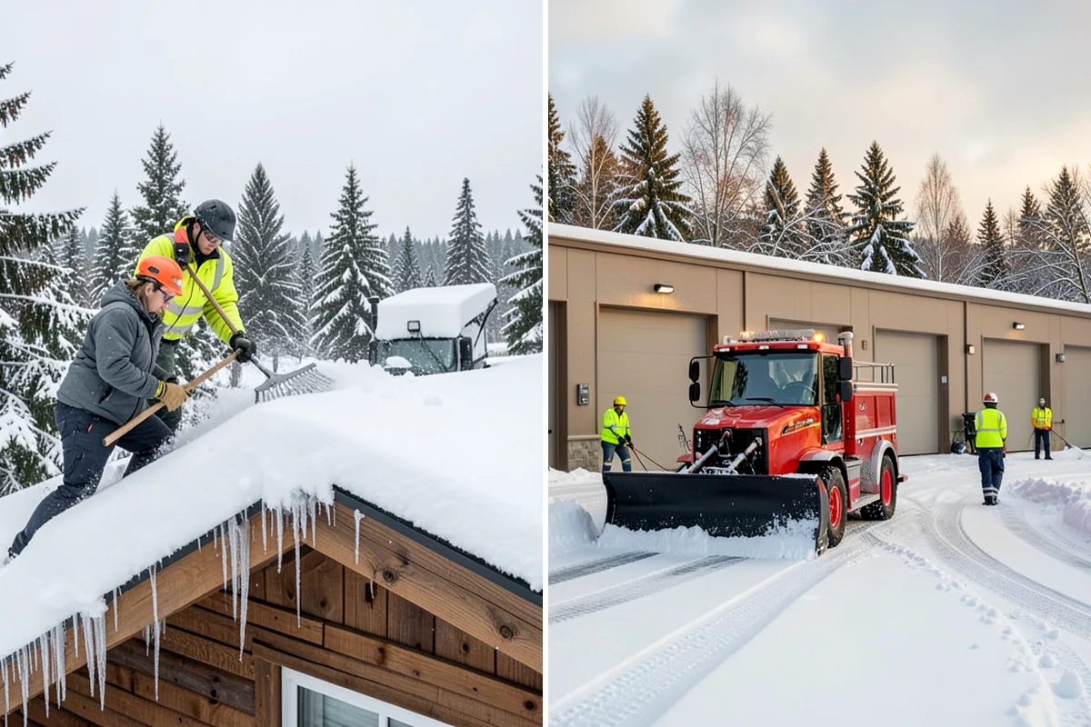Paver Driveway Snow Removal in Fircrest, Pierce County, WA - We set equipment to glide over the paver surface
