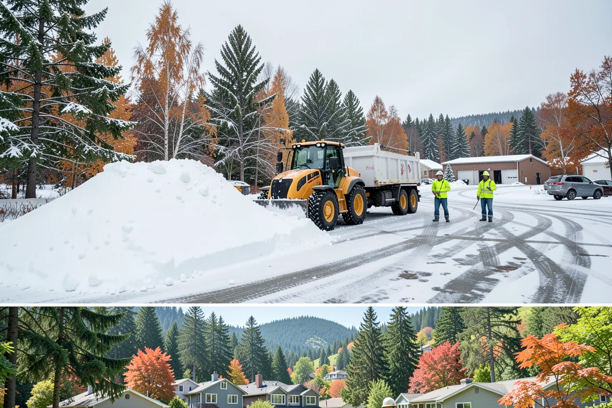 Paver Driveway Snow Removal in Fircrest, Pierce County, WA - Paver driveway service follows each snowfall through the winter months.