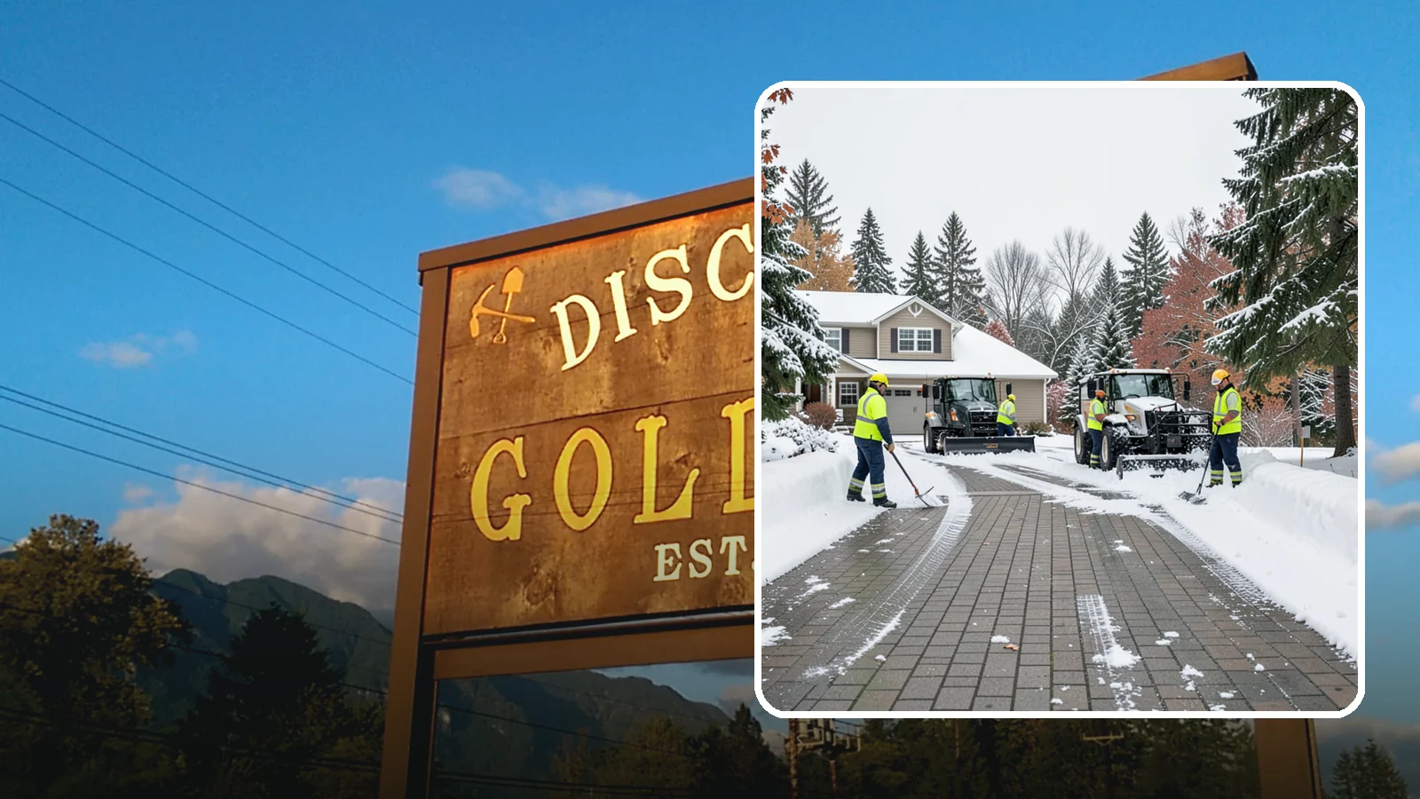 Paver Driveway Snow Removal in Gold Bar, Snohomish County, WA - We clear paver driveways without chipping the stones or disturbing the joints.