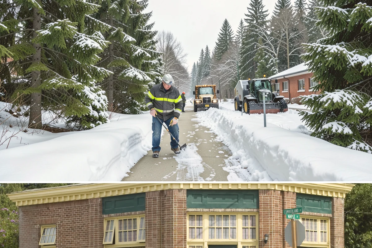 Paver Driveway Snow Removal in Hamilton, Skagit County, WA - Paver driveway service follows each snowfall through the winter months.