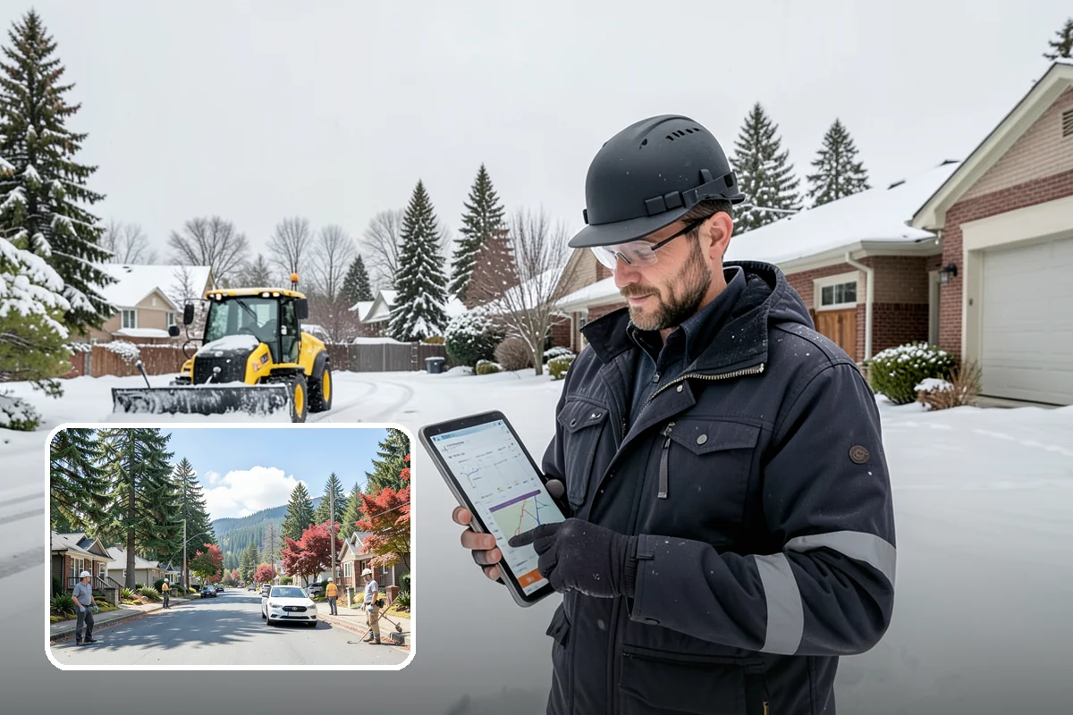 Paver Driveway Snow Removal in Hunts Point, King County, WA - Clears without chipping paver edges