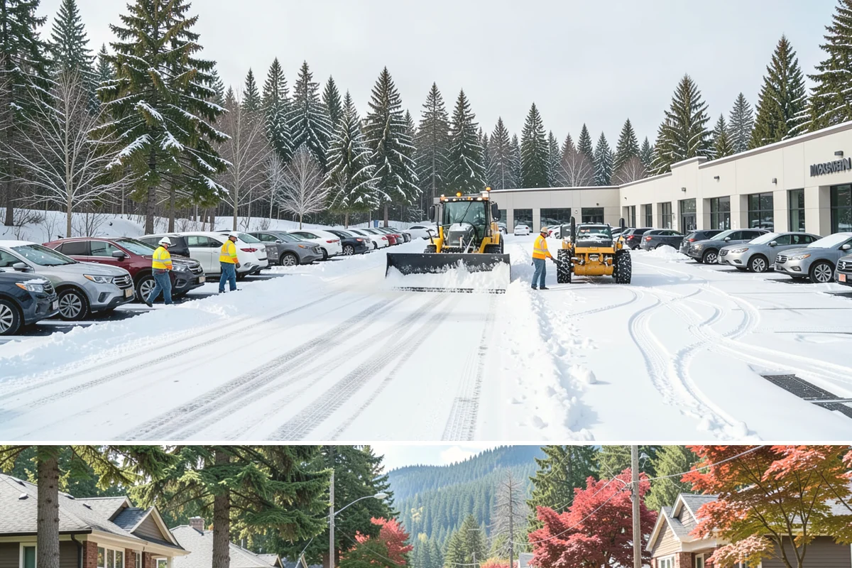 Paver Driveway Snow Removal in Hunts Point, King County, WA - Paver driveway service follows each snowfall through the winter months.