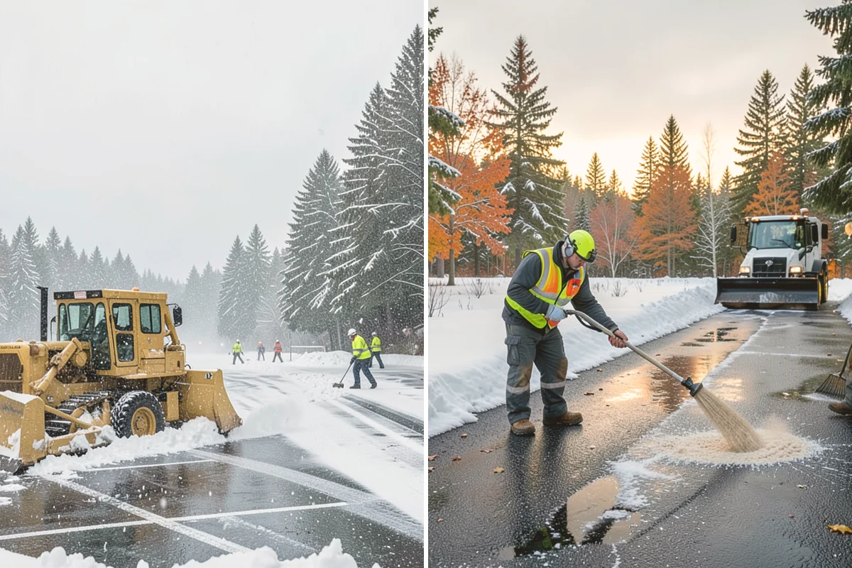 Paver Driveway Snow Removal in Index, Snohomish County, WA - We set equipment to glide over the paver surface