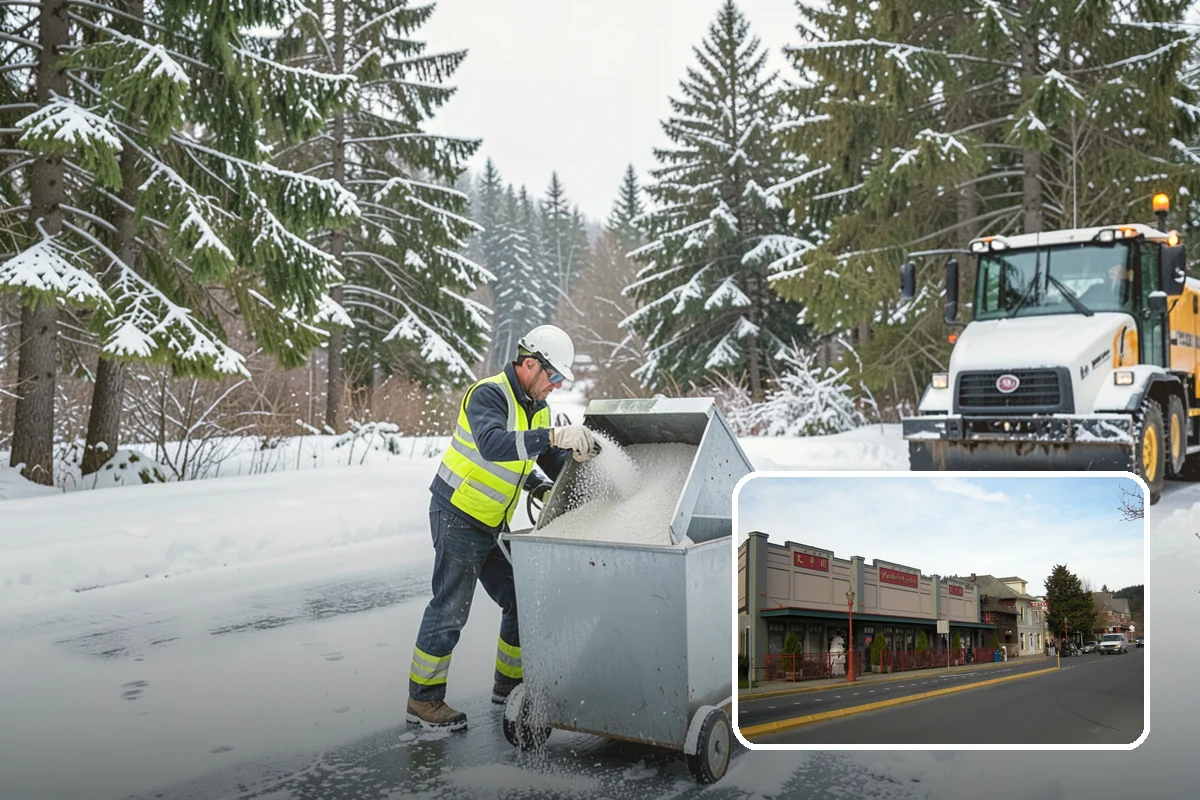 Paver Driveway Snow Removal in Issaquah, King County, WA - Clears without chipping paver edges