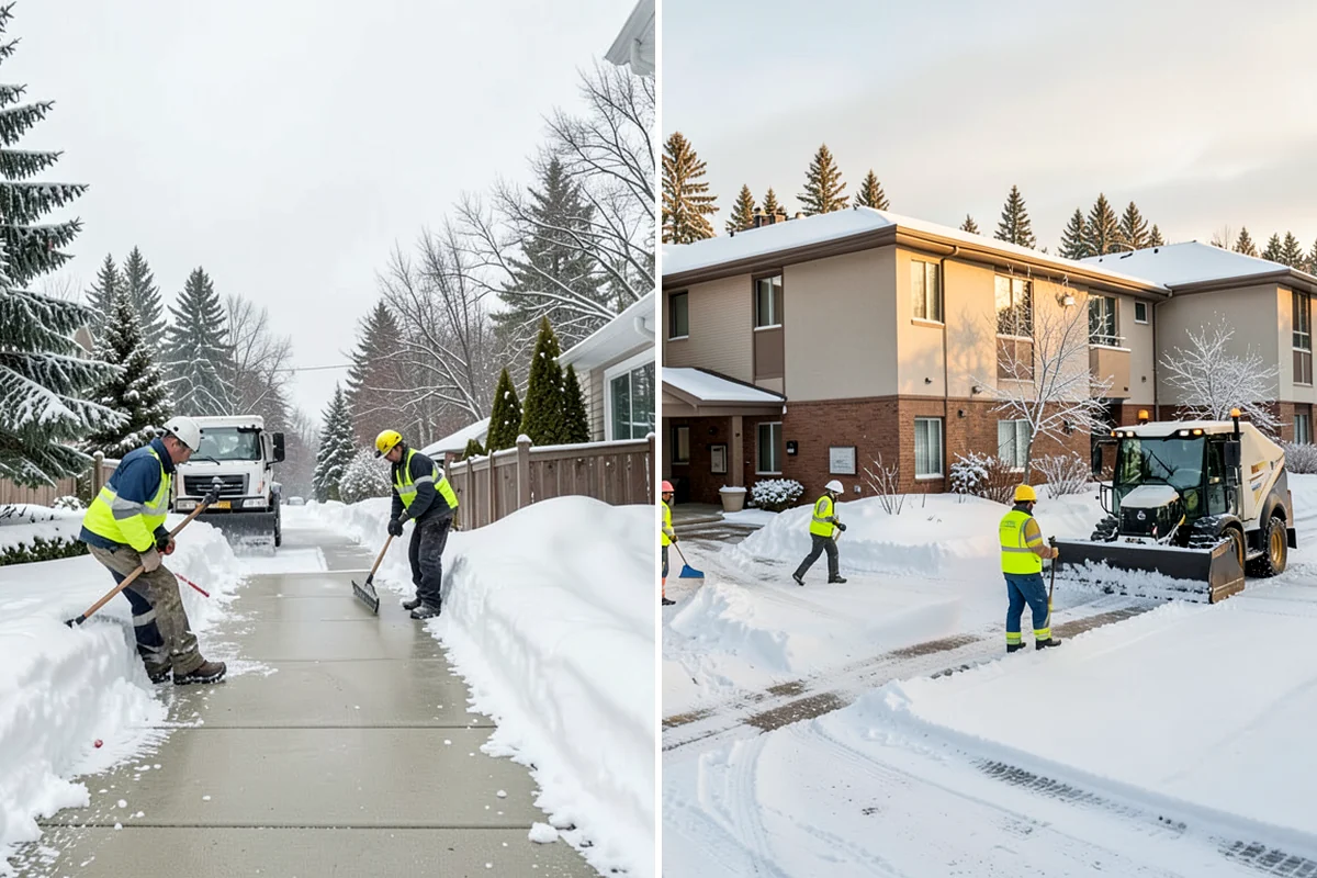 Paver Driveway Snow Removal in Kenmore, King County, WA - We set equipment to glide over the paver surface