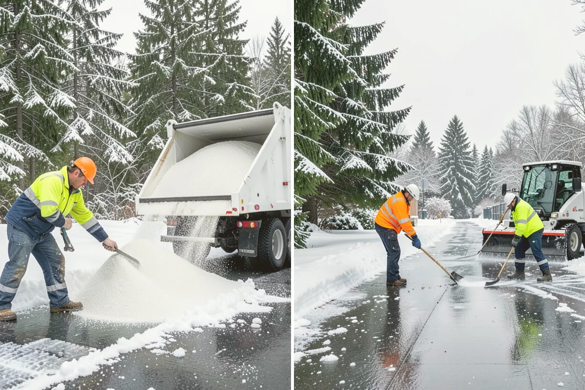 Paver Driveway Snow Removal in Kent, King County, WA - We set equipment to glide over the paver surface