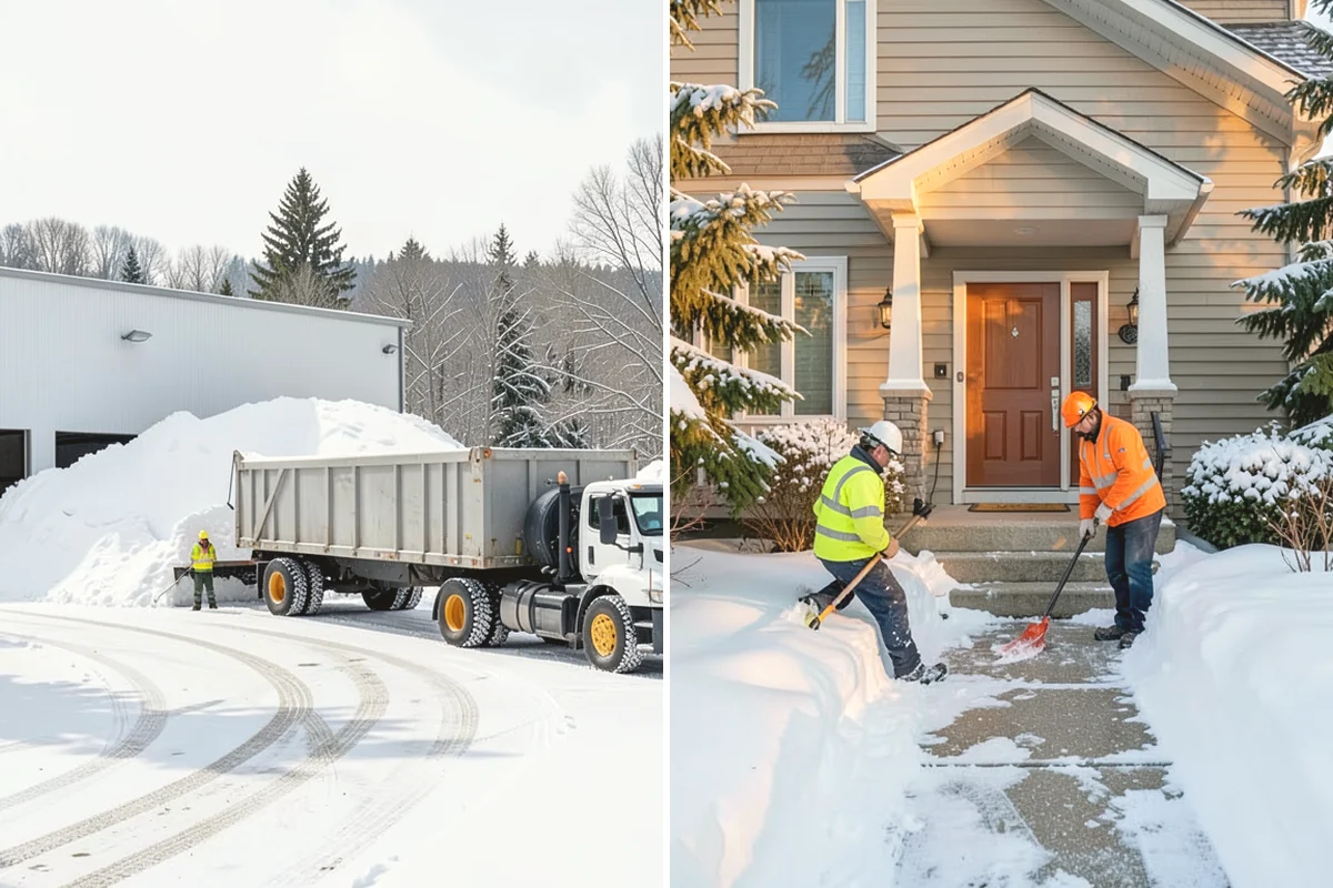 Paver Driveway Snow Removal in La Conner, Skagit County, WA - We set equipment to glide over the paver surface