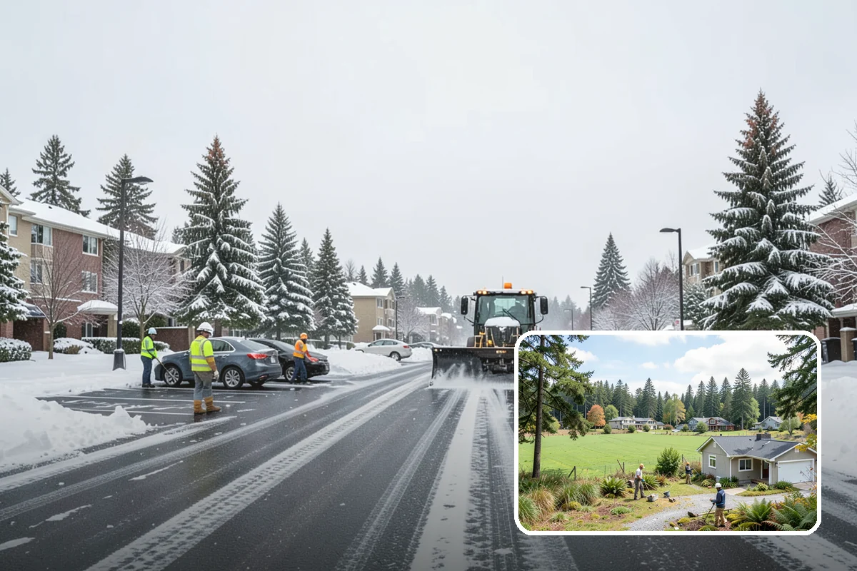Paver Driveway Snow Removal in Lyman, Skagit County, WA - Clears without chipping paver edges