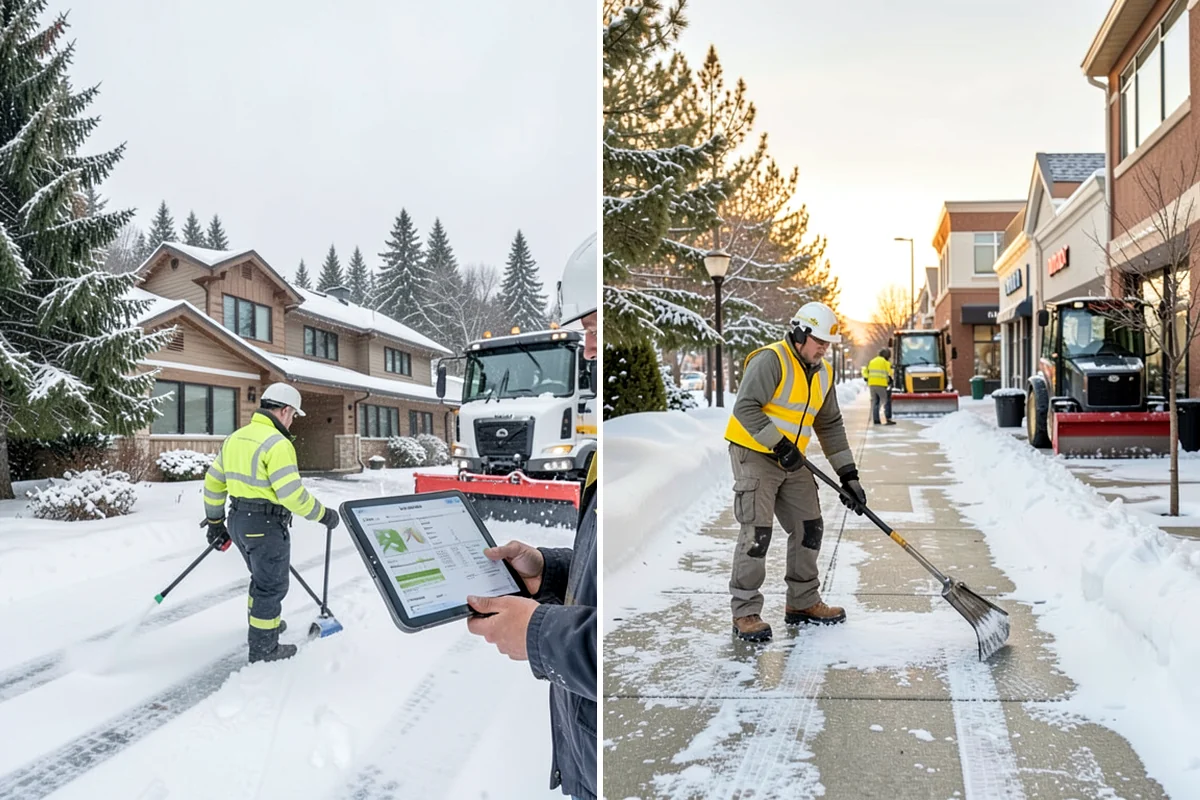 Paver Driveway Snow Removal in Lyman, Skagit County, WA - We set equipment to glide over the paver surface