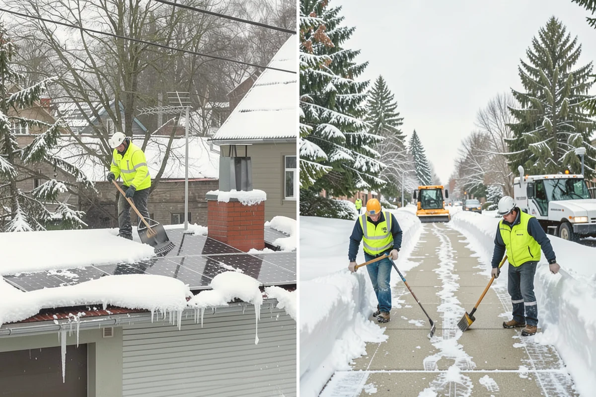 Paver Driveway Snow Removal in Lynnwood, Snohomish County, WA - We set equipment to glide over the paver surface