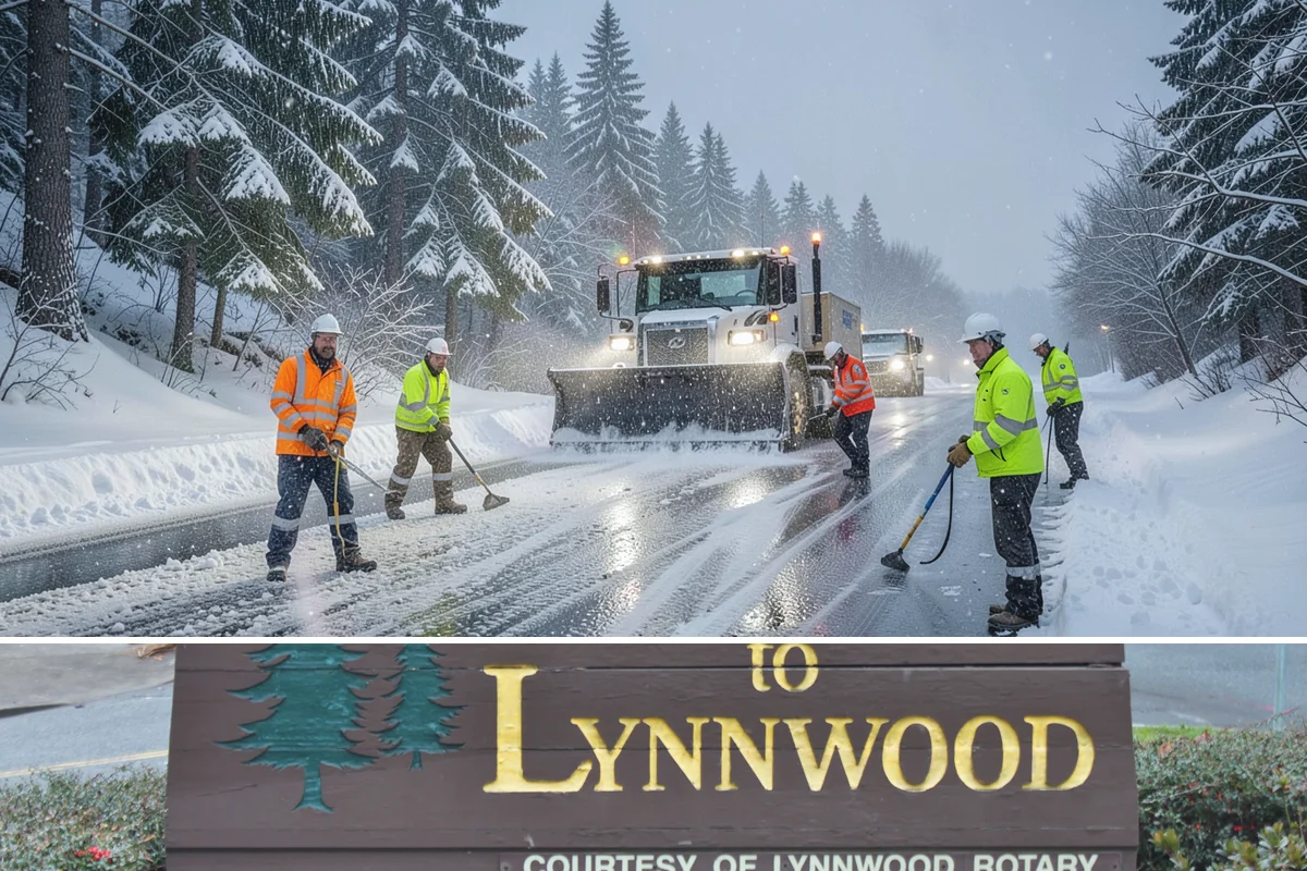 Paver Driveway Snow Removal in Lynnwood, Snohomish County, WA - Paver driveway service follows each snowfall through the winter months.
