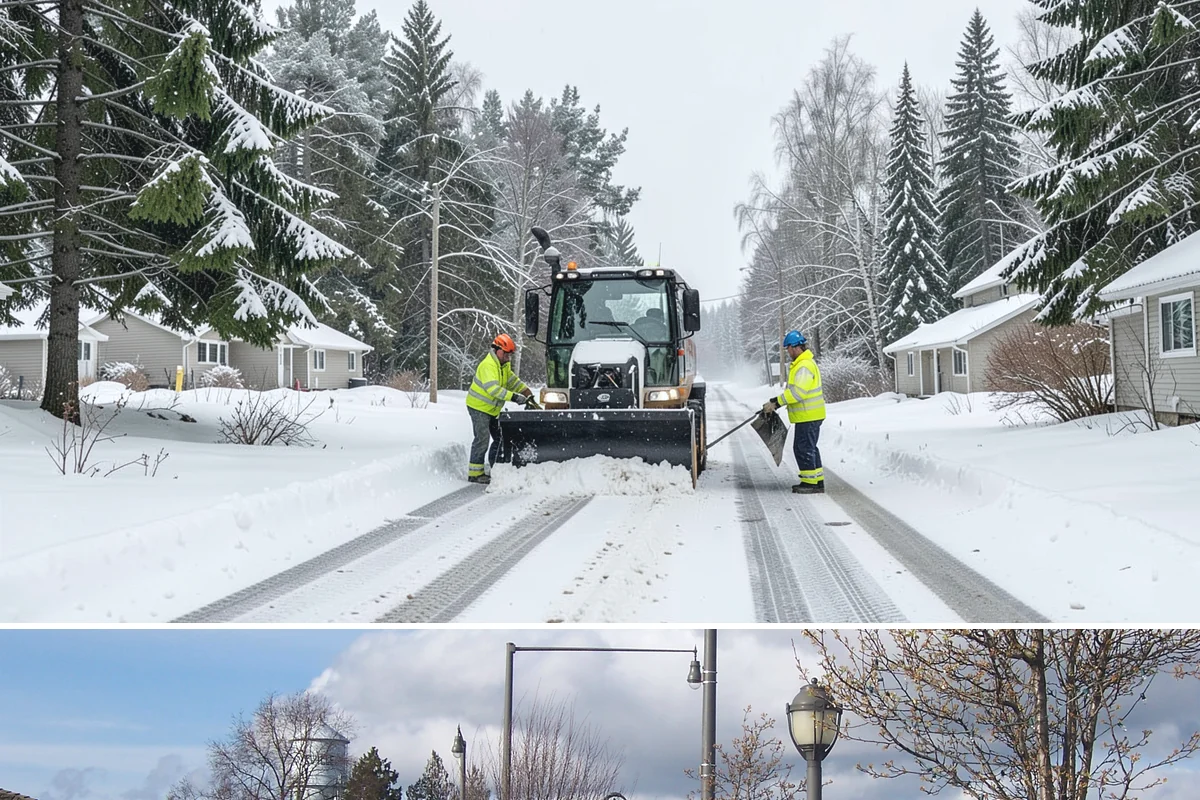 Paver Driveway Snow Removal in Marysville, Snohomish County, WA - Paver driveway service follows each snowfall through the winter months.