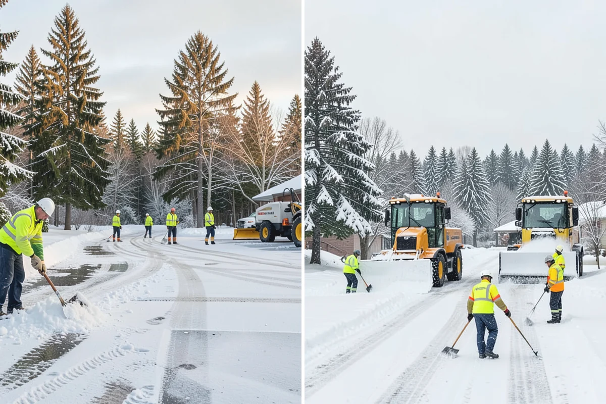 Paver Driveway Snow Removal in Medina, King County, WA - We set equipment to glide over the paver surface