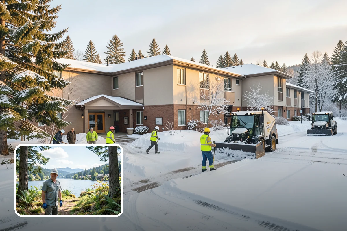Paver Driveway Snow Removal in Milton, King County, WA - Clears without chipping paver edges