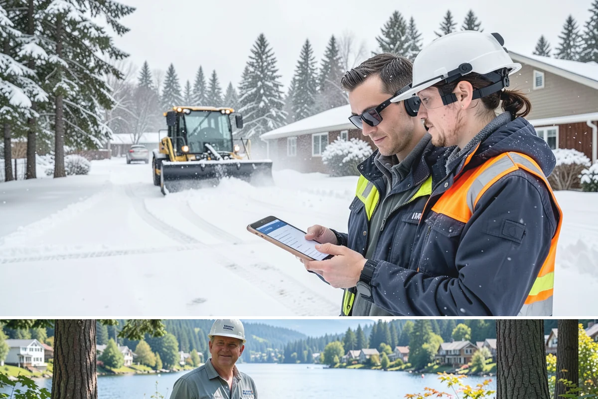 Paver Driveway Snow Removal in Milton, King County, WA - Paver driveway service follows each snowfall through the winter months.