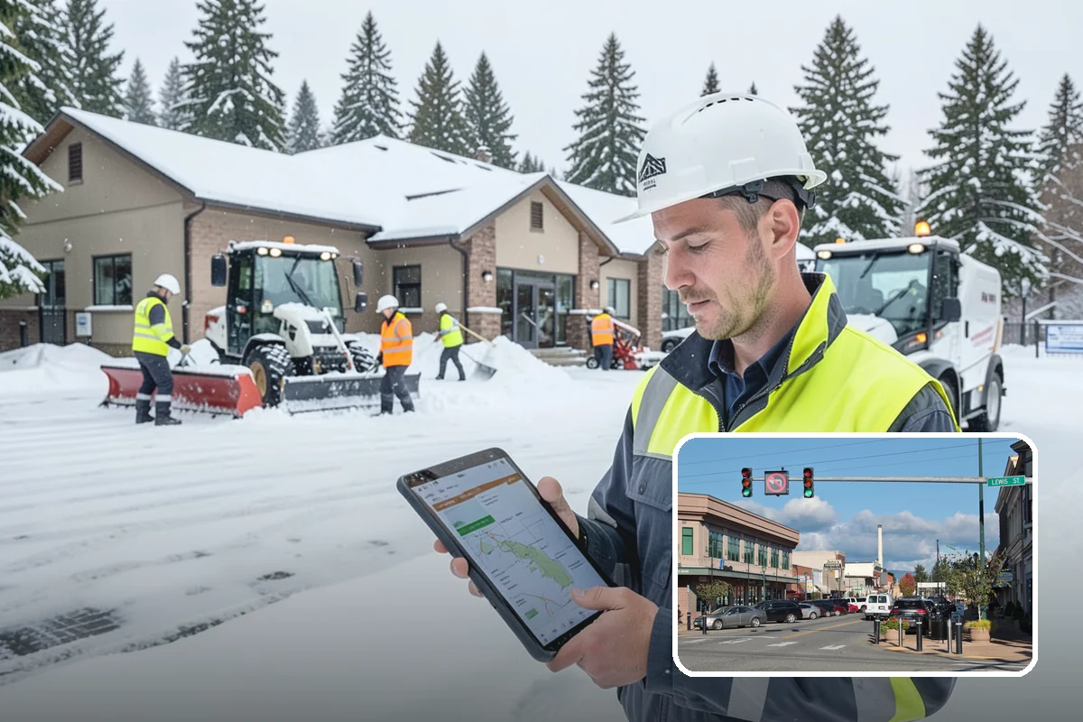 Paver Driveway Snow Removal in Monroe, Snohomish County, WA - Clears without chipping paver edges