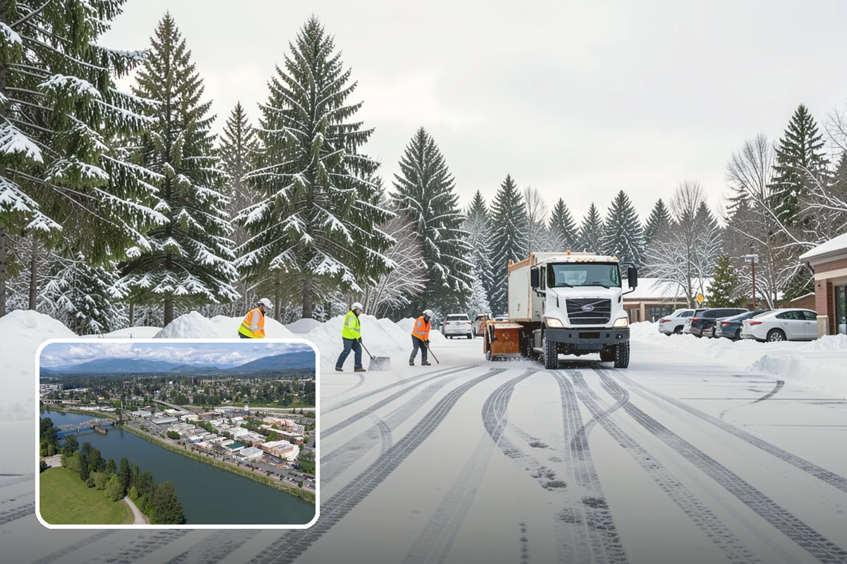 Paver Driveway Snow Removal in Mount Vernon, Skagit County, WA - Clears without chipping paver edges
