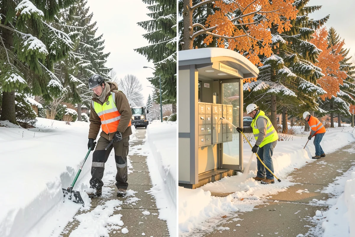 Paver Driveway Snow Removal in Mount Vernon, Skagit County, WA - We set equipment to glide over the paver surface