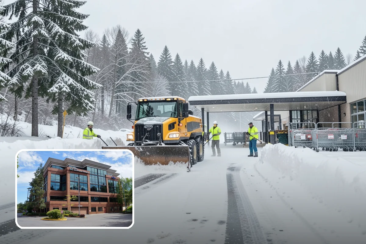 Paver Driveway Snow Removal in Mountlake Terrace, Snohomish County, WA - Clears without chipping paver edges