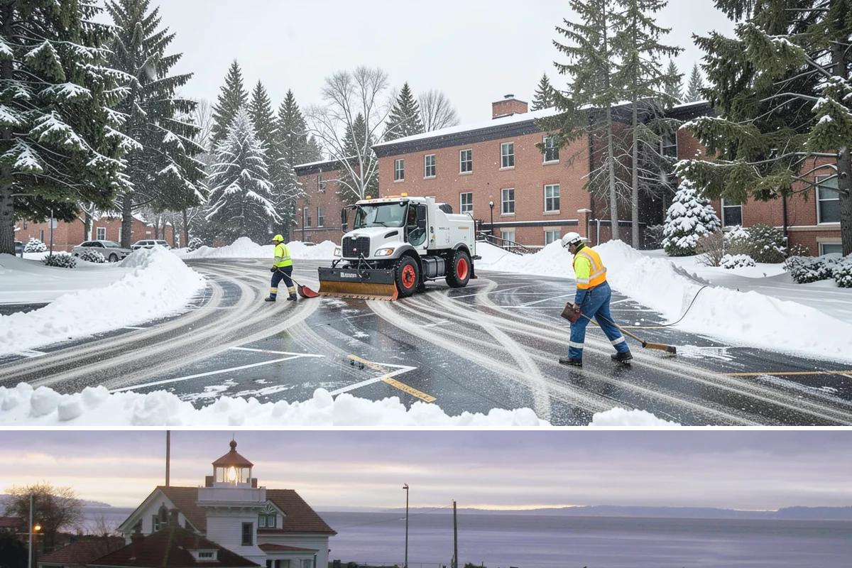 Paver Driveway Snow Removal in Mukilteo, Snohomish County, WA - Paver driveway service follows each snowfall through the winter months.