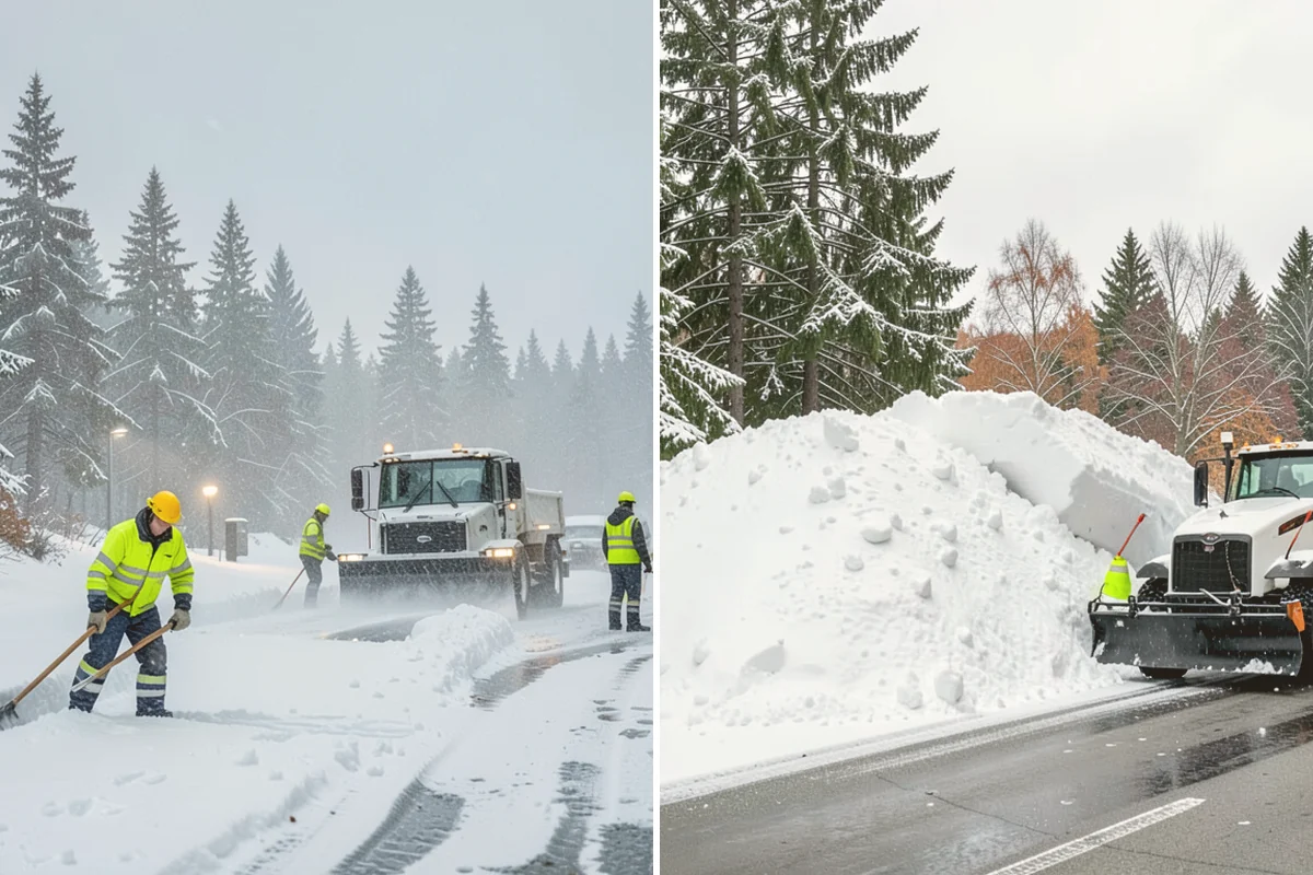 Paver Driveway Snow Removal in Newcastle, King County, WA - We set equipment to glide over the paver surface