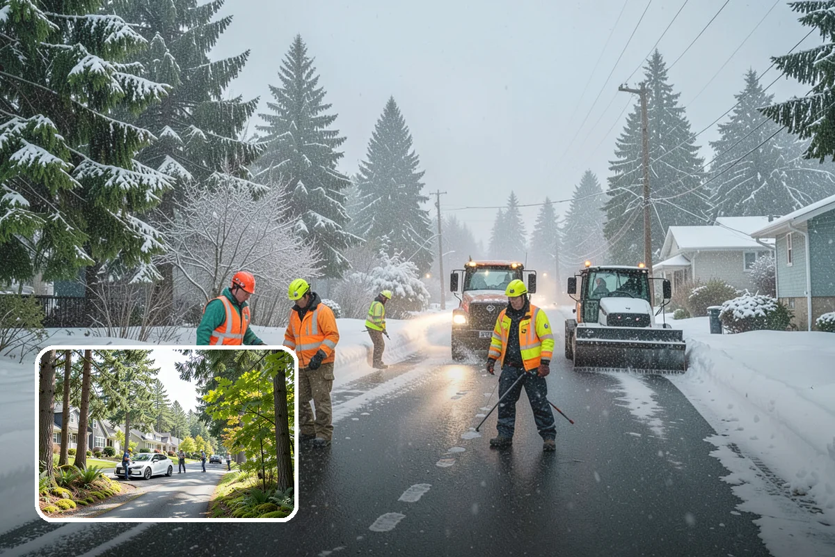 Paver Driveway Snow Removal in Normandy Park, King County, WA - Clears without chipping paver edges