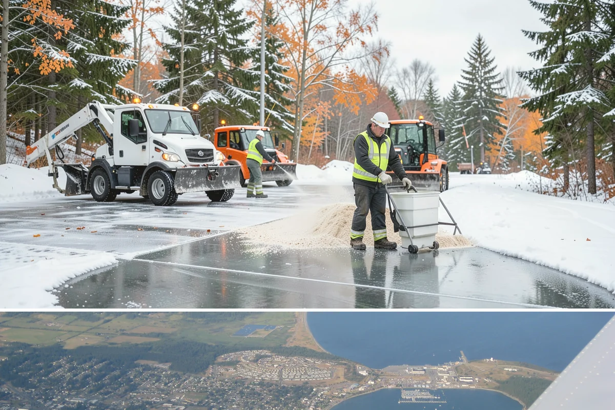 Paver Driveway Snow Removal in Oak Harbor, Island County, WA - Paver driveway service follows each snowfall through the winter months.